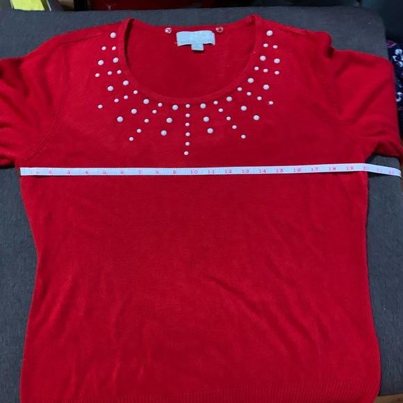 Cozy, Red Pearl-detailed sweater, size: XL - Picture 4 of 4